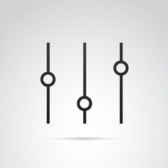 Music adjustment line VECTOR icon.
