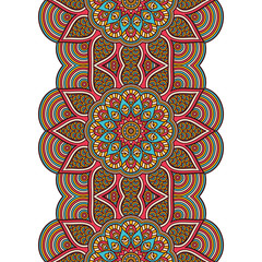 Ethnic floral seamless pattern