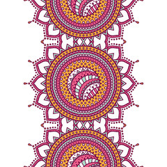 Ethnic floral seamless pattern