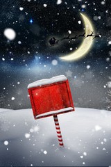 Santa sign in north pole