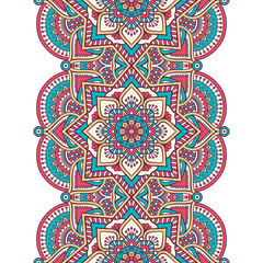 Ethnic floral seamless pattern
