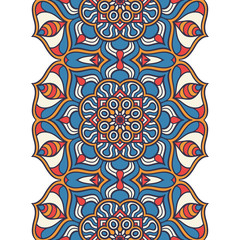 Ethnic floral seamless pattern