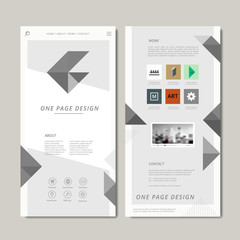 modern one page web design