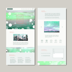 elegant one page web design