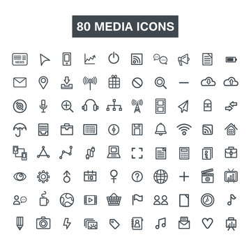 80 media icons