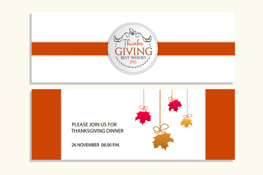 Happy thanksgiving banners with icon, logo/badge