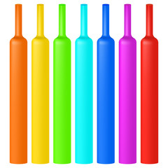 Vector illustration of colorful isolation heat shrink.