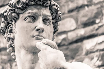 Abwaschbare Fototapete Florenz Michelangelos David-Statue, Symbol der italienischen Kunst