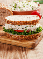 sandwich with chicken salad tomato © koss13