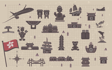 Obraz premium Hong Kong travel collections