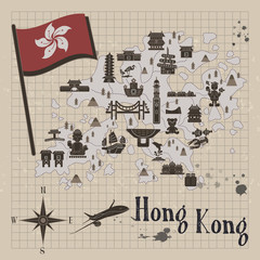 Hong Kong travel map