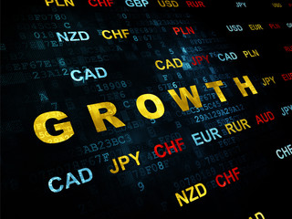Finance concept: Growth on Digital background