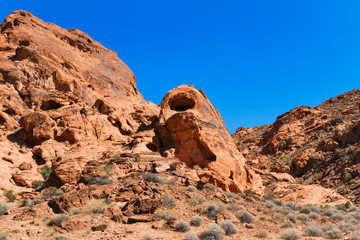 Fototapeta na wymiar Rock Formations in Valley of Fire State Park, Nevada, USA