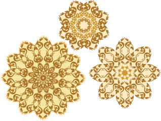 Decorative floral ornament in East style.