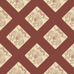 Seamless background with Celtic art and ethnic ornaments for your design