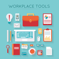  Business workplace with computer
