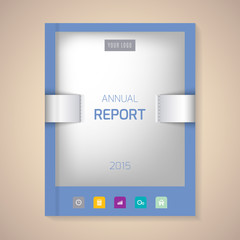 Annual Report Cover vector illustration