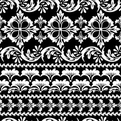 floral black seamless