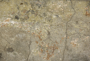 Old wall with cracked plaster