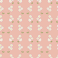 Seamless pattern with bouquets of flowers cartoon.