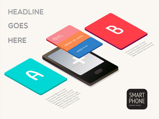 Smartphone infographics elements