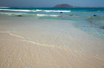Fuerteventura, Canary Islands, Corralejo Flag Beach, low tide