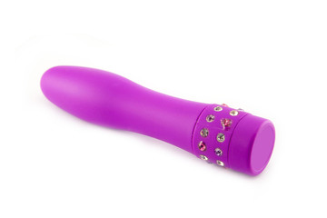 vibrating sex toy on white