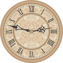 Fototapeta na wymiar Antique wall clock.
