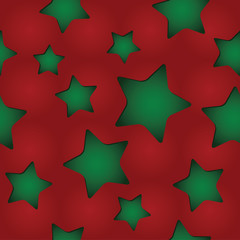 Vector seamless Christmas pattern with clipped stars. Holiday theme. For wrapping paper, wallpapers, web site background, textile