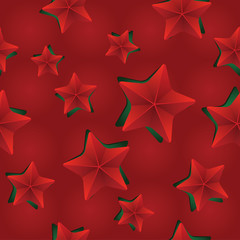 Obraz premium Vector seamless Christmas pattern with clipped stars. Holiday theme. For wrapping paper, wallpapers, web site background, textile