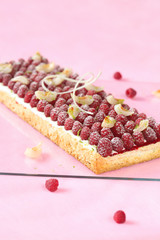 Raspberry Lychee Lime Pavlova Cake 