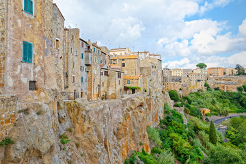 The houses of Pitigliano, Tuscany, perched on tufa