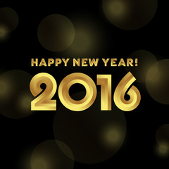 Happy new year 2016 greeting card design