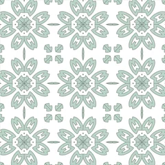 Tuinposter Christmas decorative pattern of blue snowflakes © KLARISSA SAN