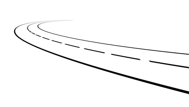 Perspective of curved road