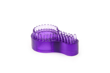 vibrating sex toy on white