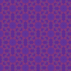 Mandala vector ornament. Blue and red colors.