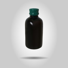 Realistic brown bottle