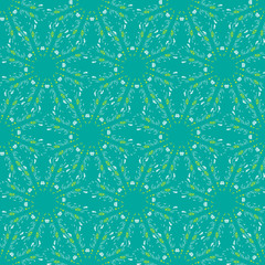 Pattern snowflakes on a blue background, vector illustration