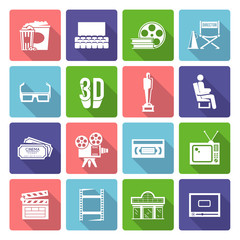 Cinema Icons Flat