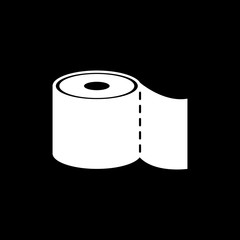 The toilet paper icon. Bathroom symbol. Flat