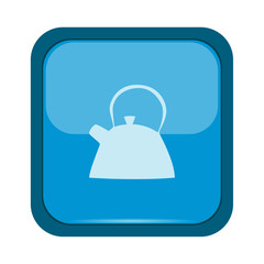 Kettle icon on a blue button