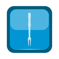 Fork icon on a blue button