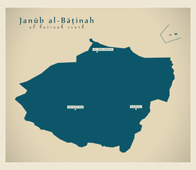 Modern Map - Janub-al-Batinah OM