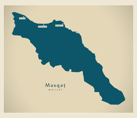 Modern Map - Masqat OM
