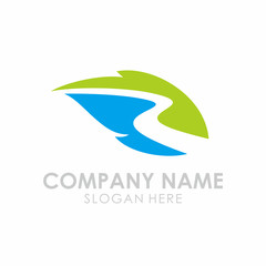 Initial R for River Leaf Farming Logo icon