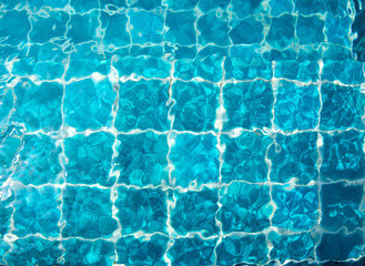 Blue ripped water in swimming pool