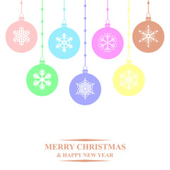 Christmas multicolor balls card