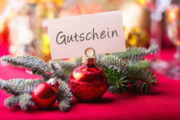 Gutschein zu Weihnachten