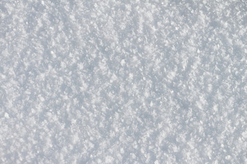 Natural snow background in the winter outdoors